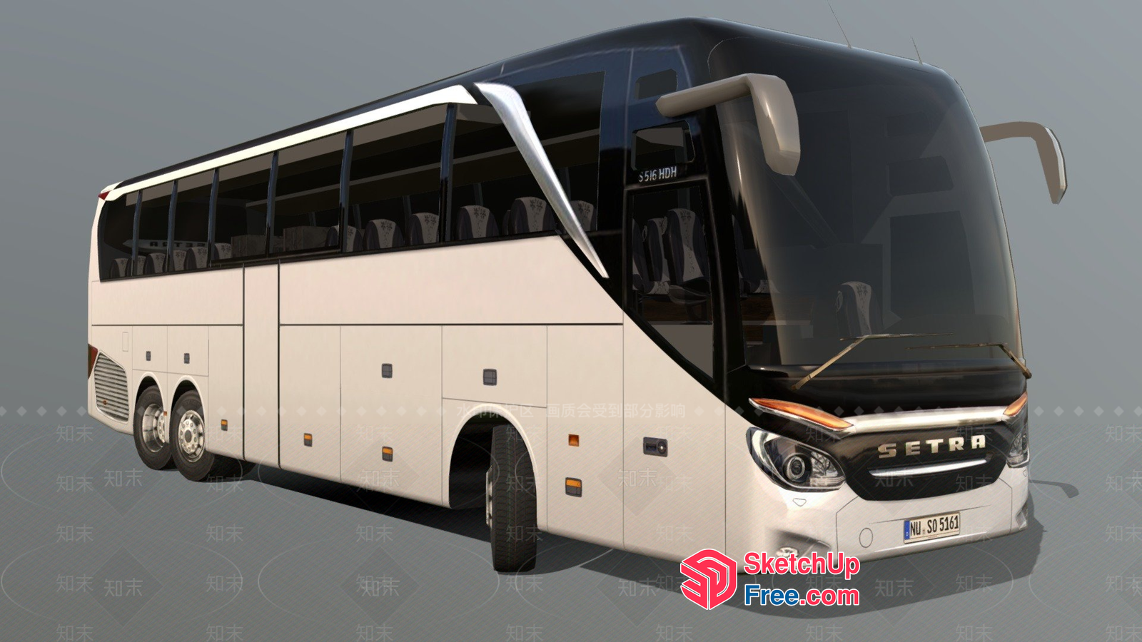 Luxury Commercial Bus 3D SketchUp File