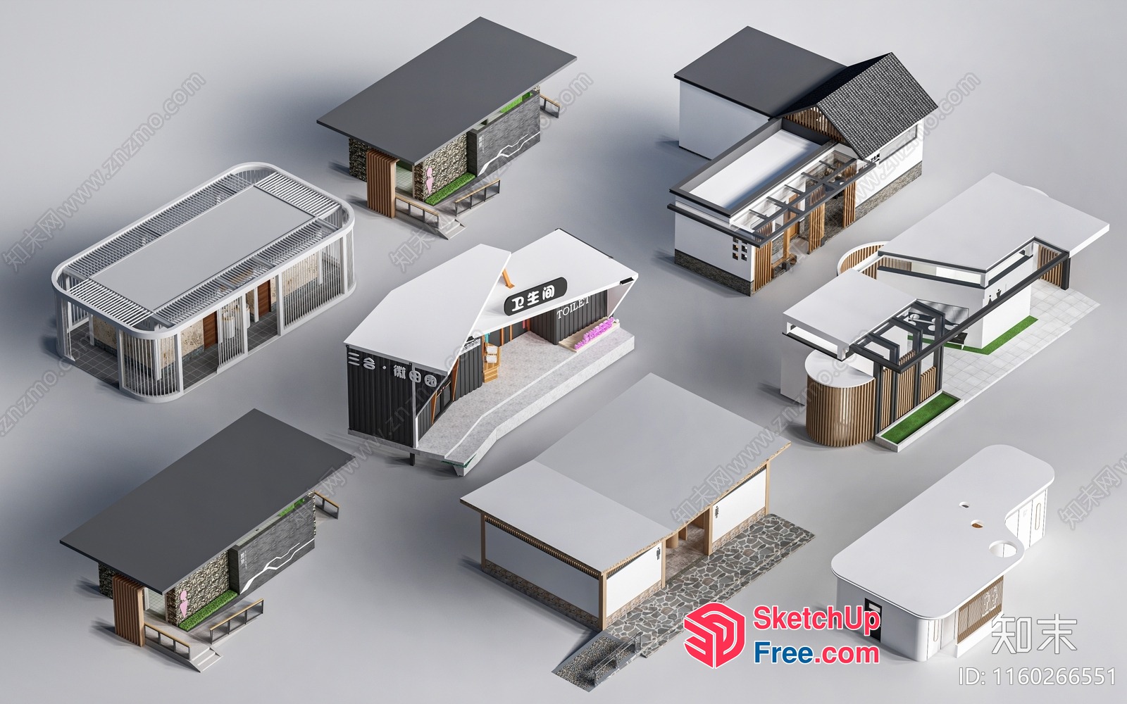 3D Architectural Models Of Various Buildings 3D SketchUp File