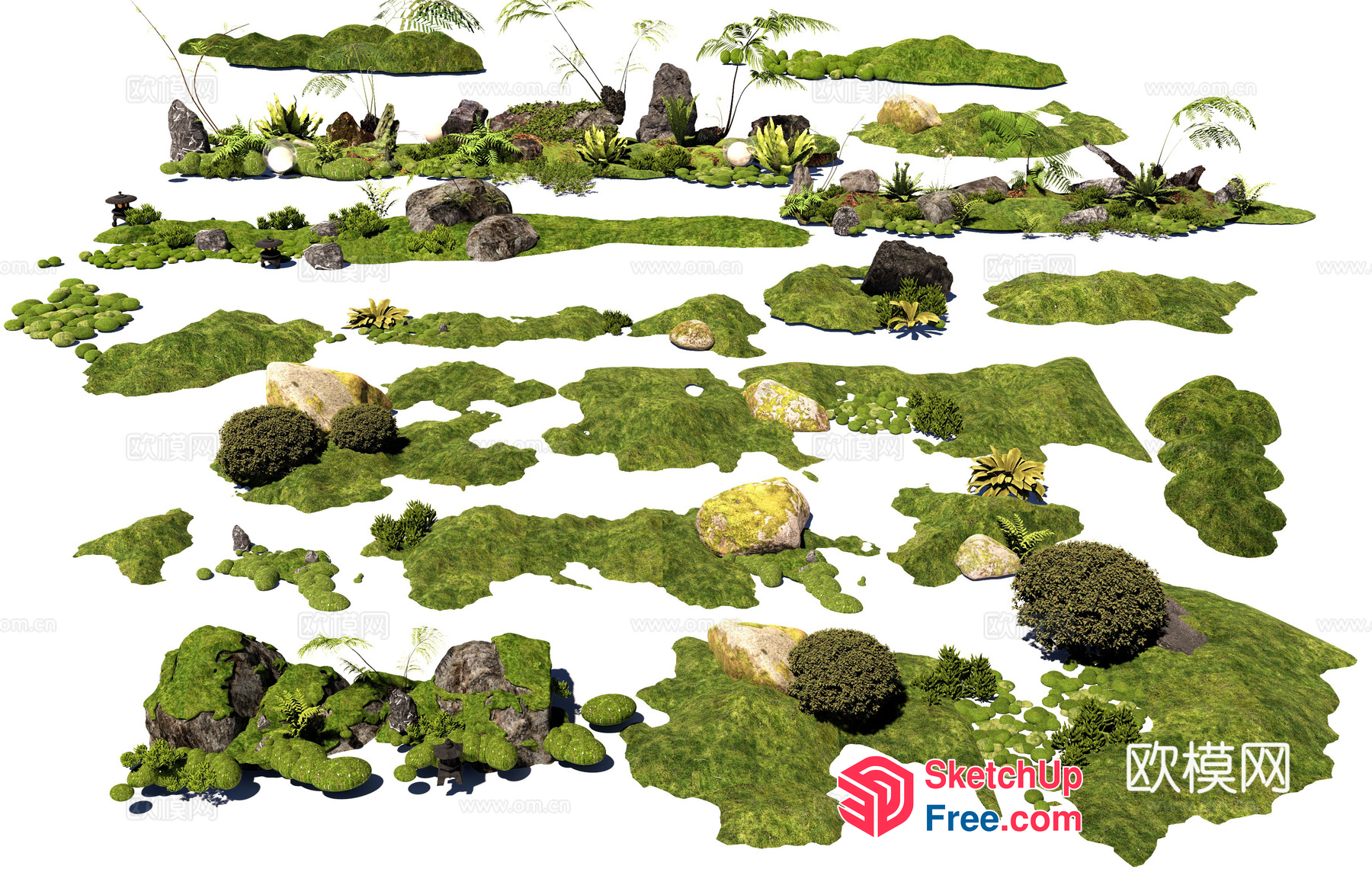 Japanese Style Garden Decorations And Landscaping 3D SketchUp File