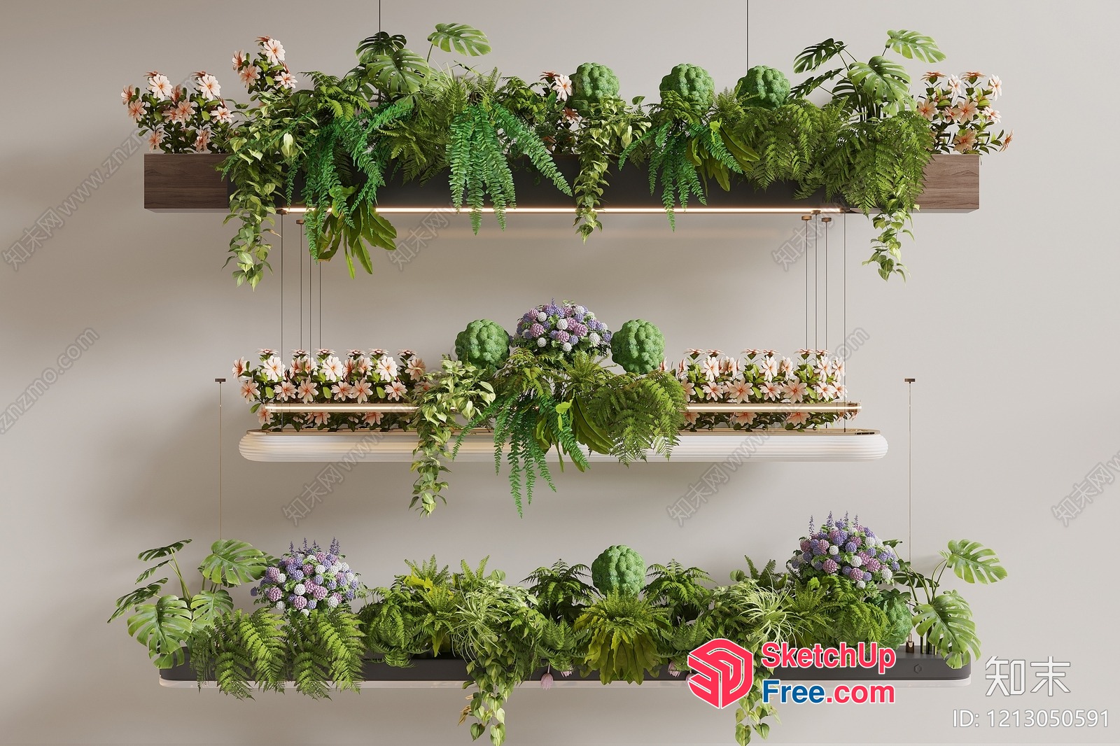 Modern Greenery Display 3D SketchUp File