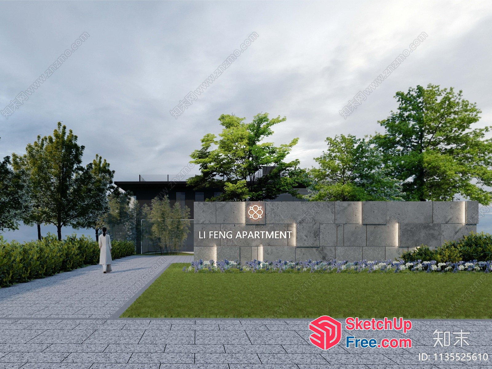 Li Feng Apartment Entrance 3D SketchUp File