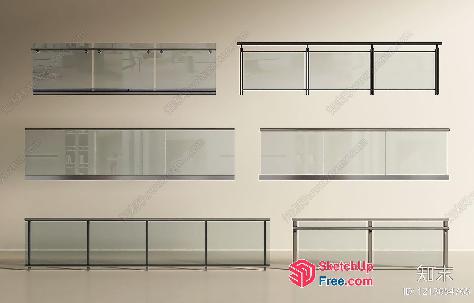 Glass Railing Designs 3D SketchUp File