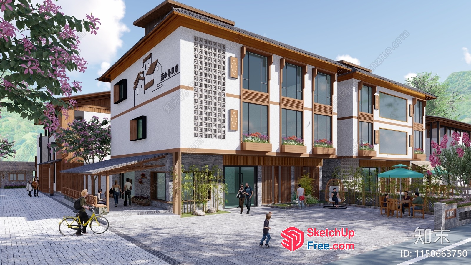 Exterior Homestay Building 3D SketchUp File