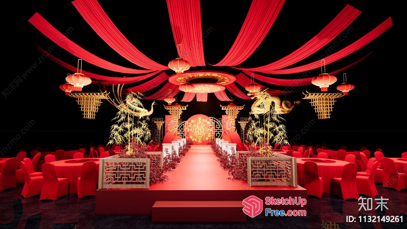 Chinese Wedding Decor 3D SketchUp File