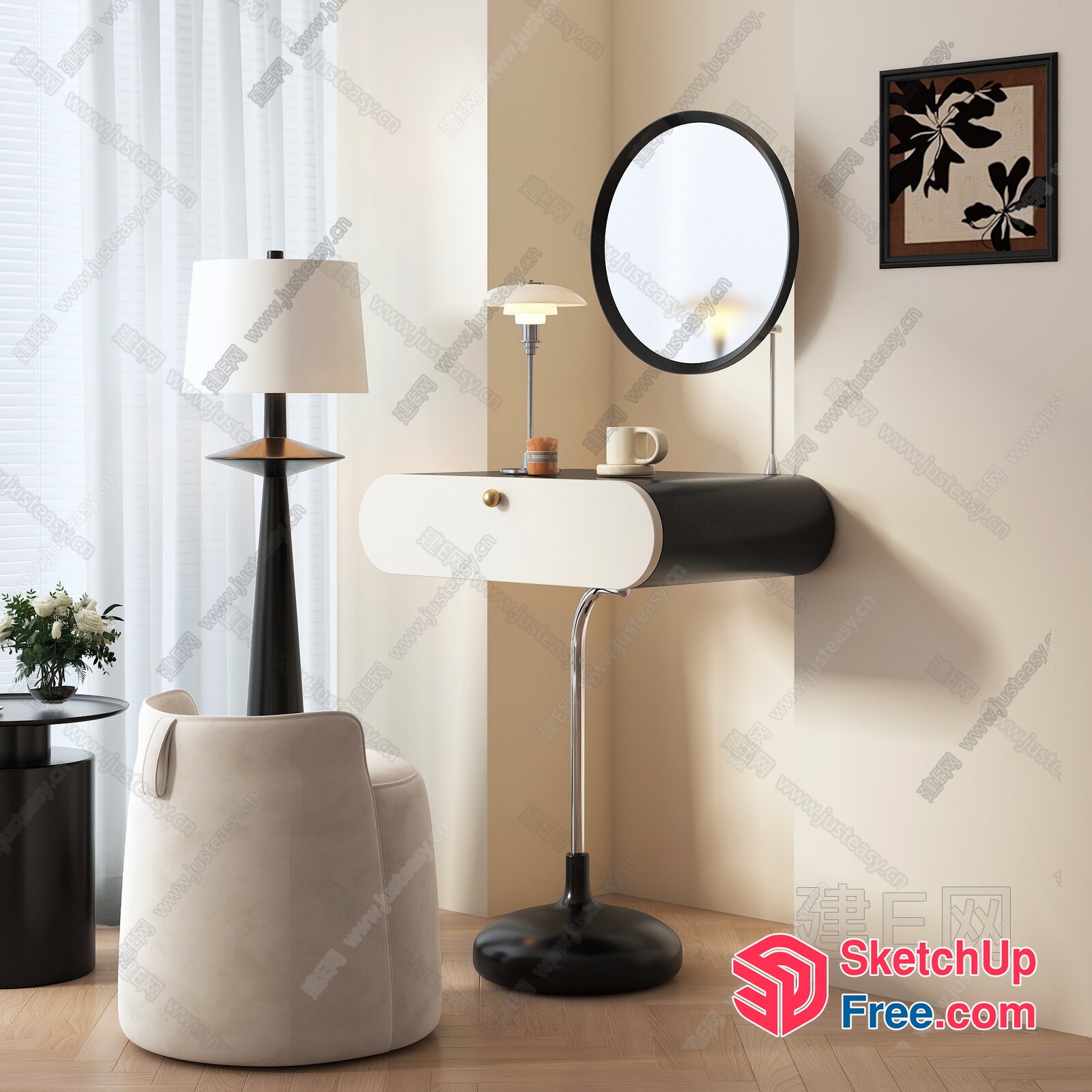 Minimalist Contemporary Living Room Design 3D SketchUp File