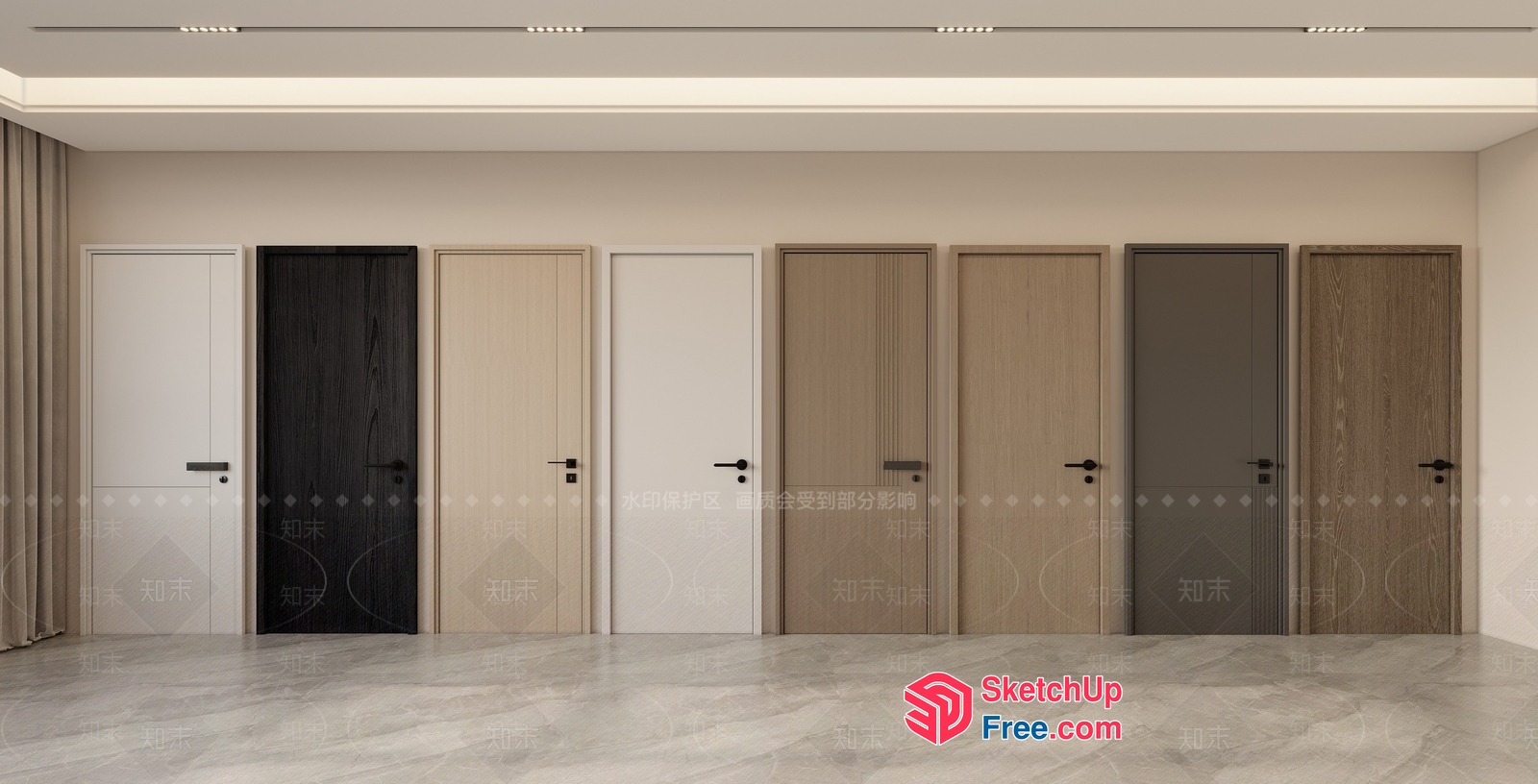 Elegant Modern Doors Collection 3D SketchUp File