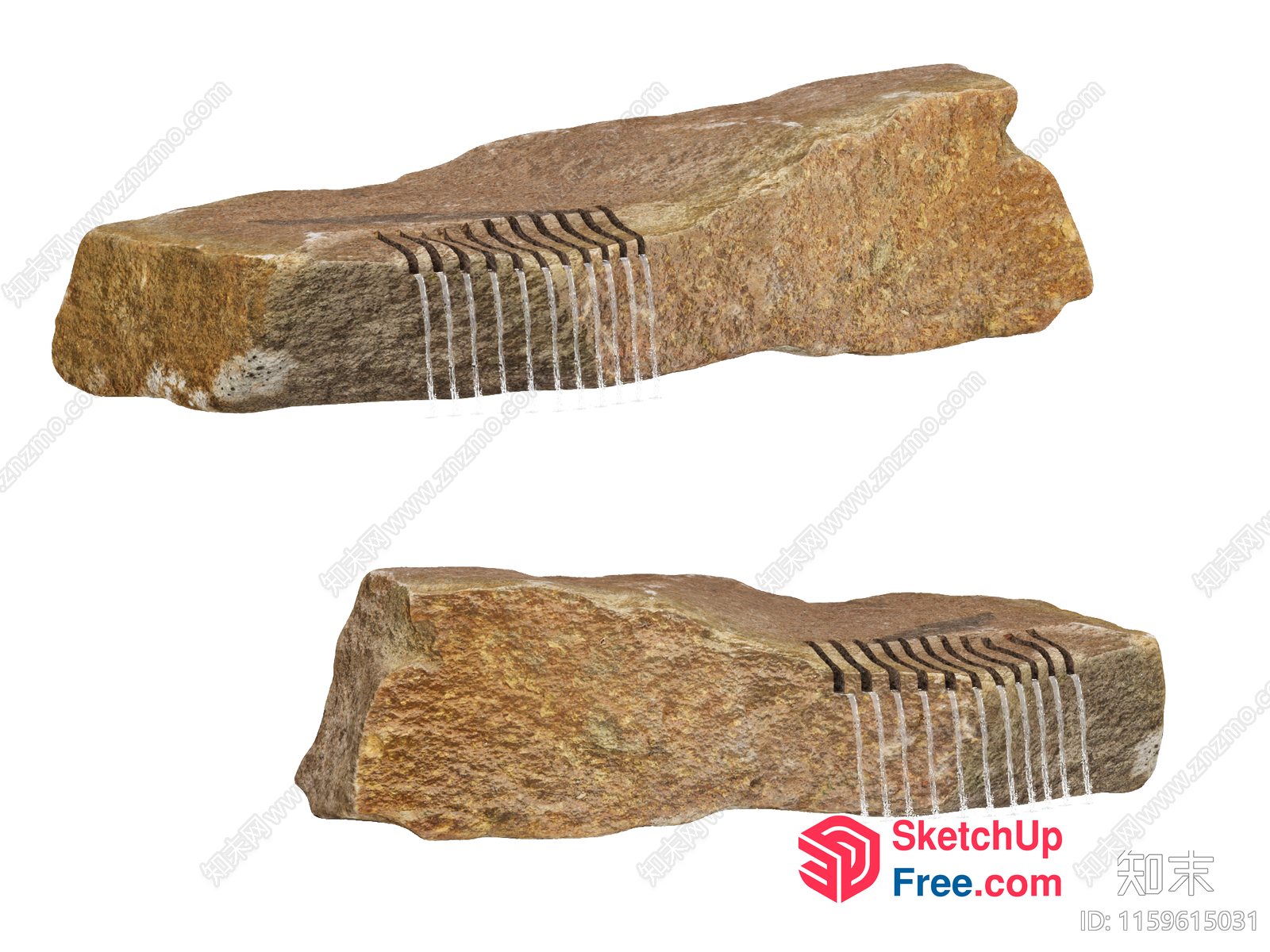Rock Carved Stairway Steps 3D SketchUp File