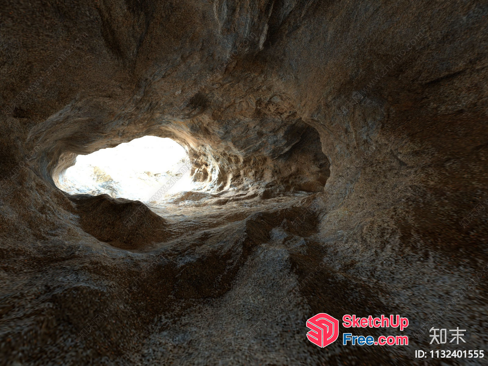 Cavernous Underground Tunnel 3D SketchUp File