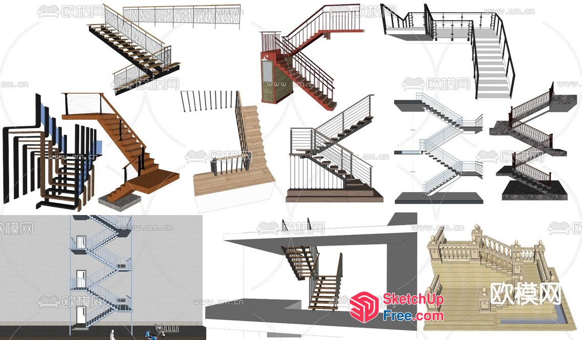 Staircase Design Options 3D SketchUp File