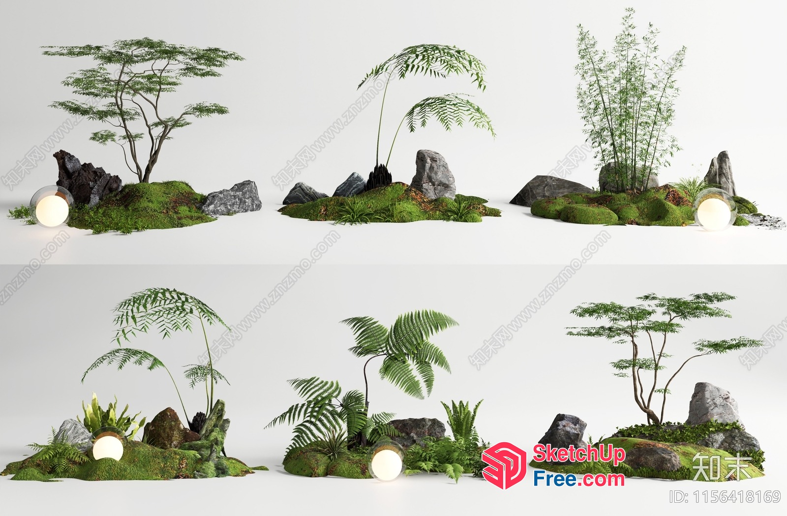 Serene Zen Garden Scene 3D SketchUp File