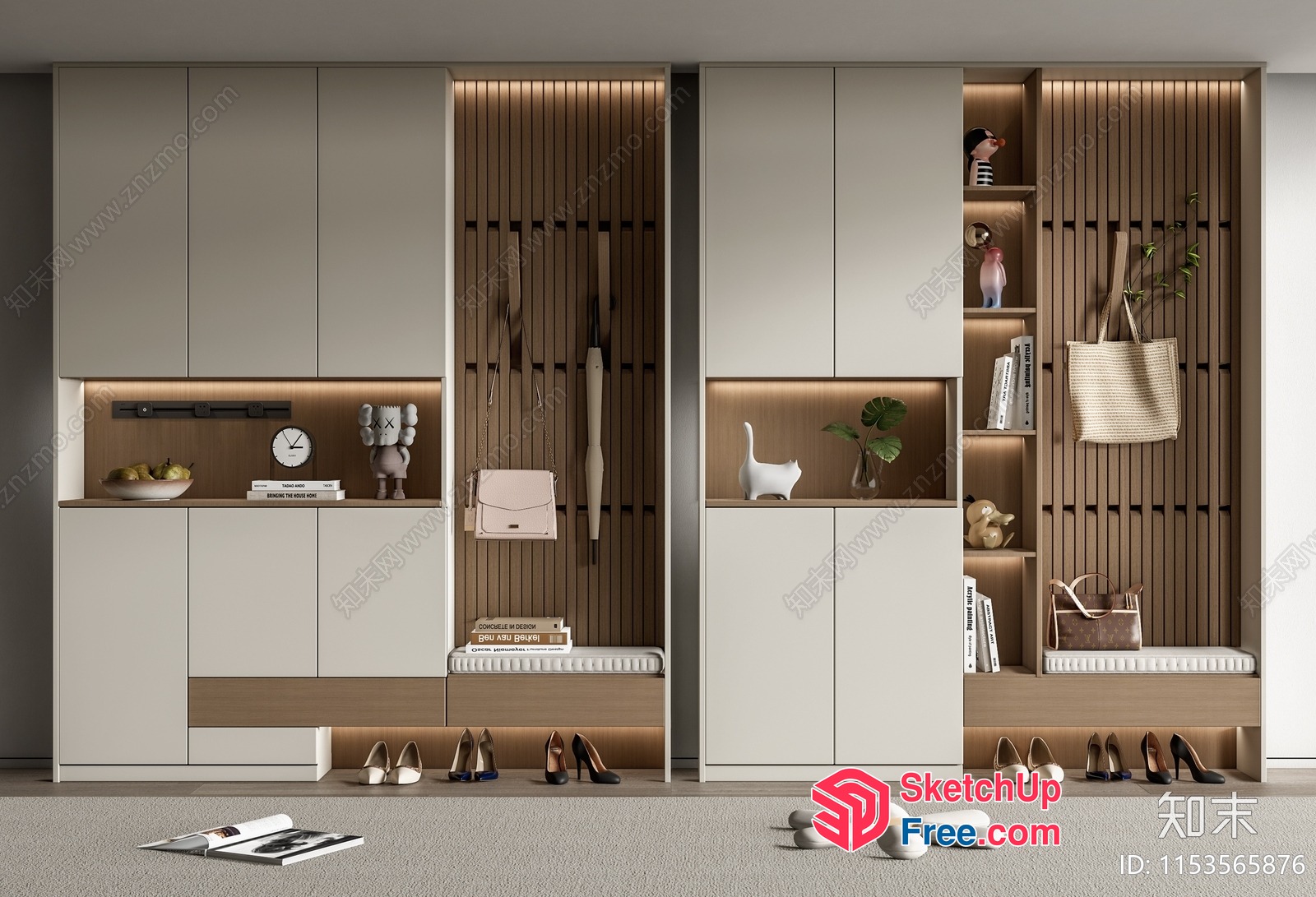 Modern Minimalist Interior Design With Neutral Color Scheme 3D SketchUp File