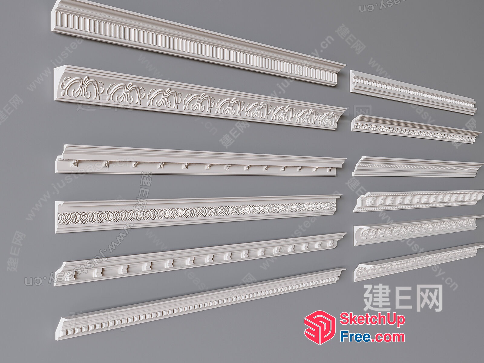 Ornate Mouldings Collection 3D SketchUp File