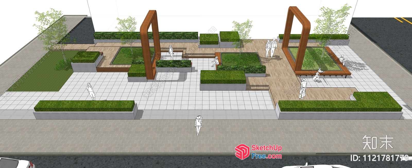 Modern Minimalist Exterior Garden Design 3D SketchUp File