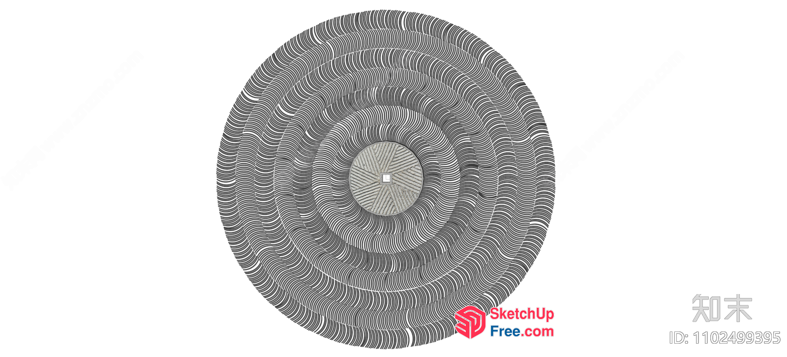 Intricate Circular Pattern Design 3D SketchUp File
