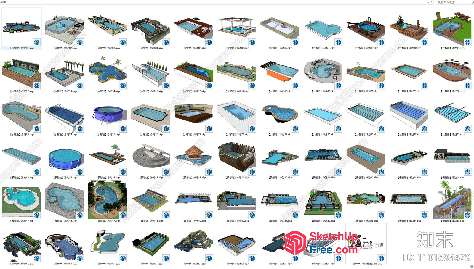 Swimming Pool 3D Models 3D SketchUp File