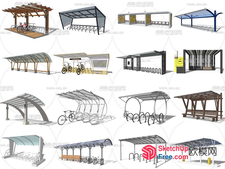 Bike Parking Stations 3D SketchUp File