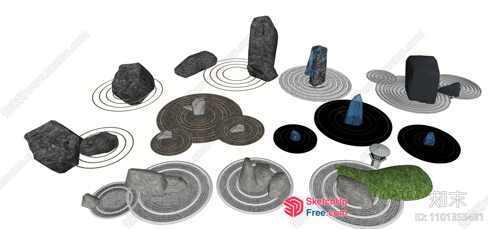 Zen Rock Garden 3D SketchUp File