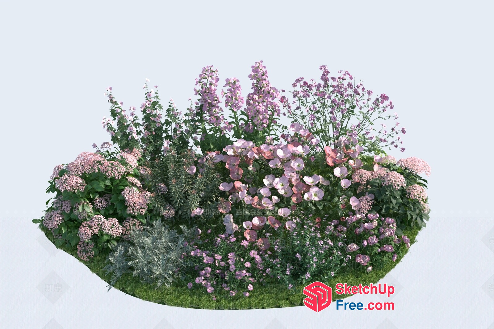Vibrant Floral Display With Diverse Plant Life 3D SketchUp File