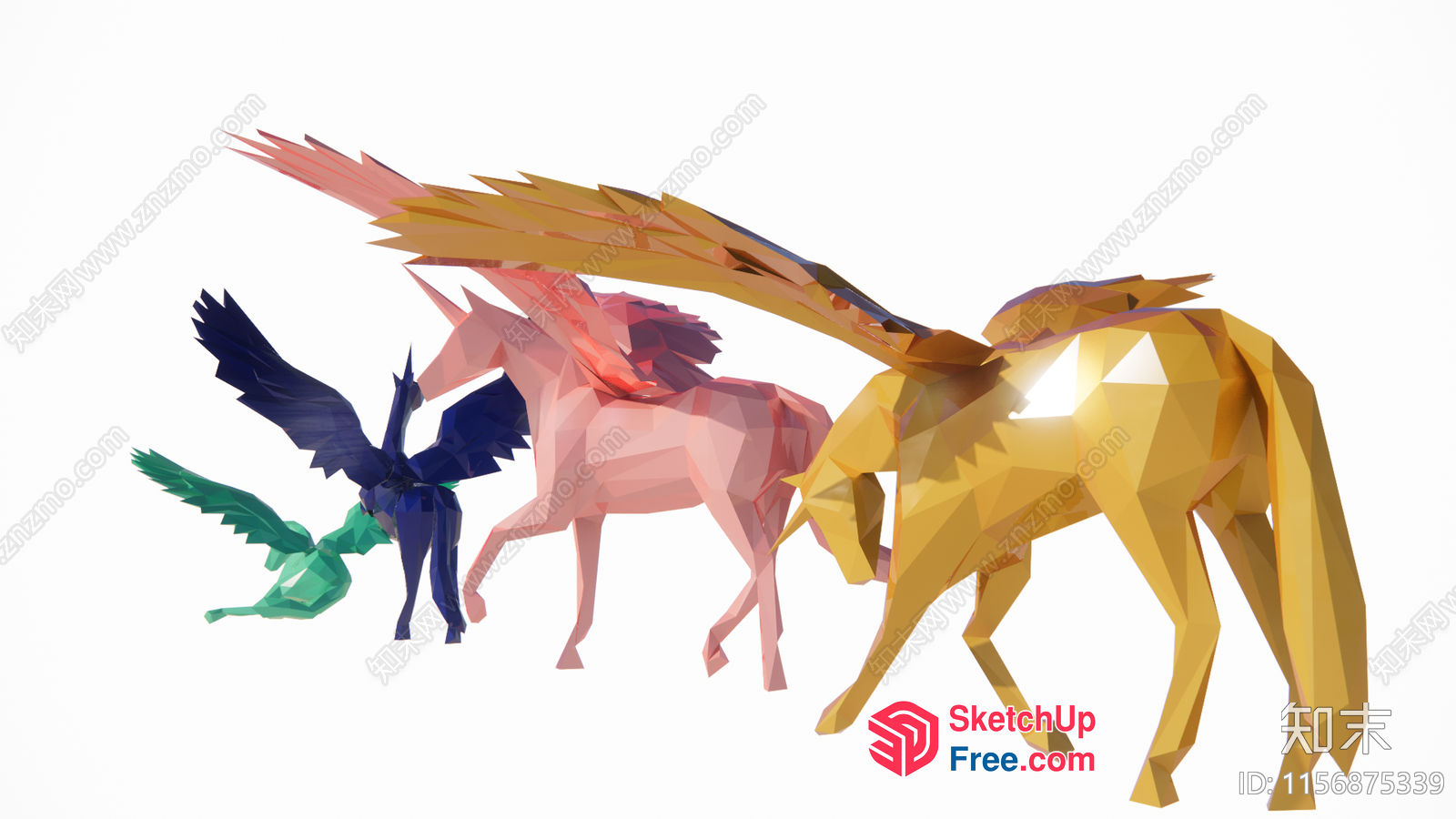 Low Poly Fantasy Creatures 3D SketchUp File