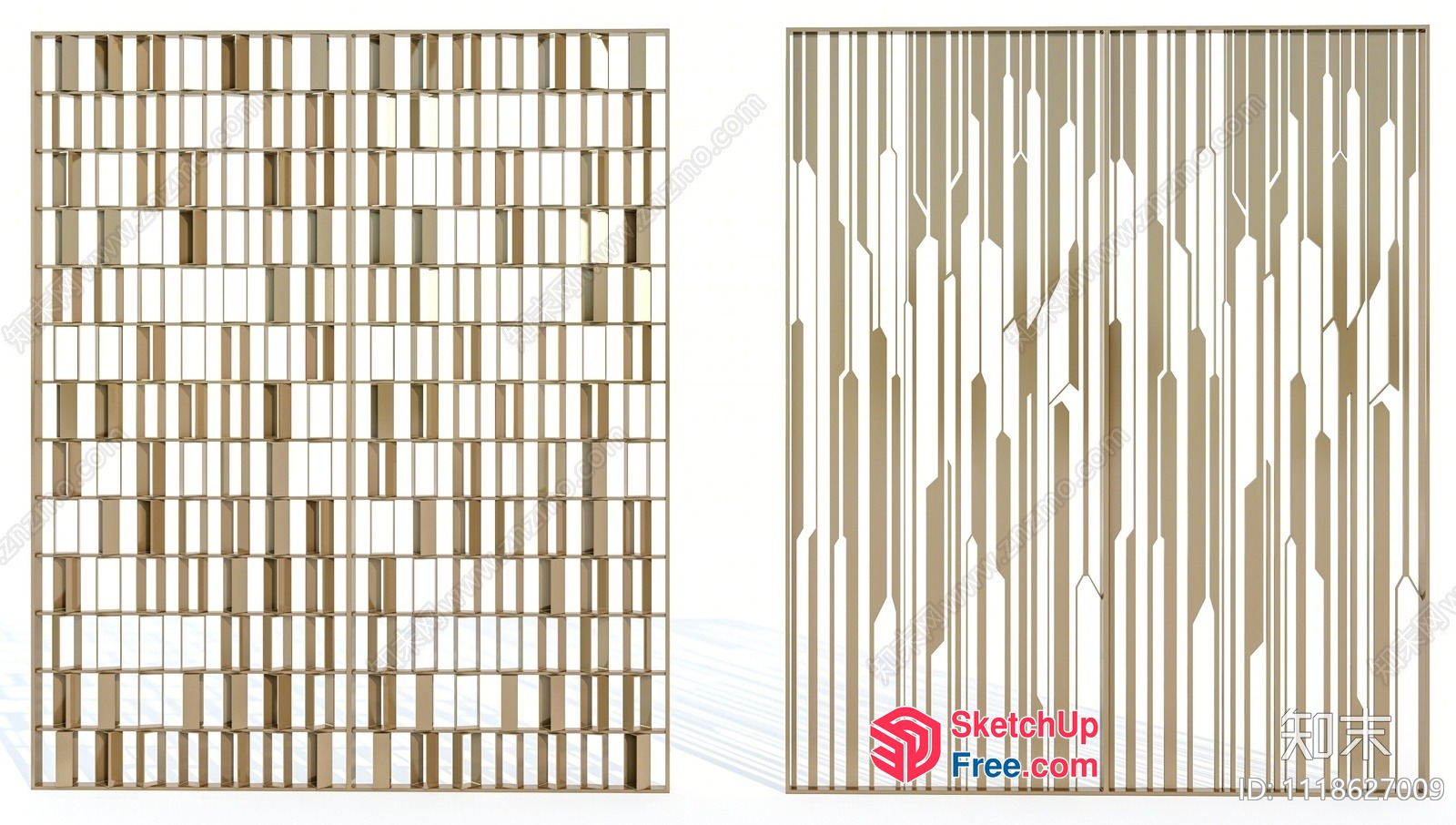 Partition Screen With Intricate Design And Ornate Details 3D SketchUp File