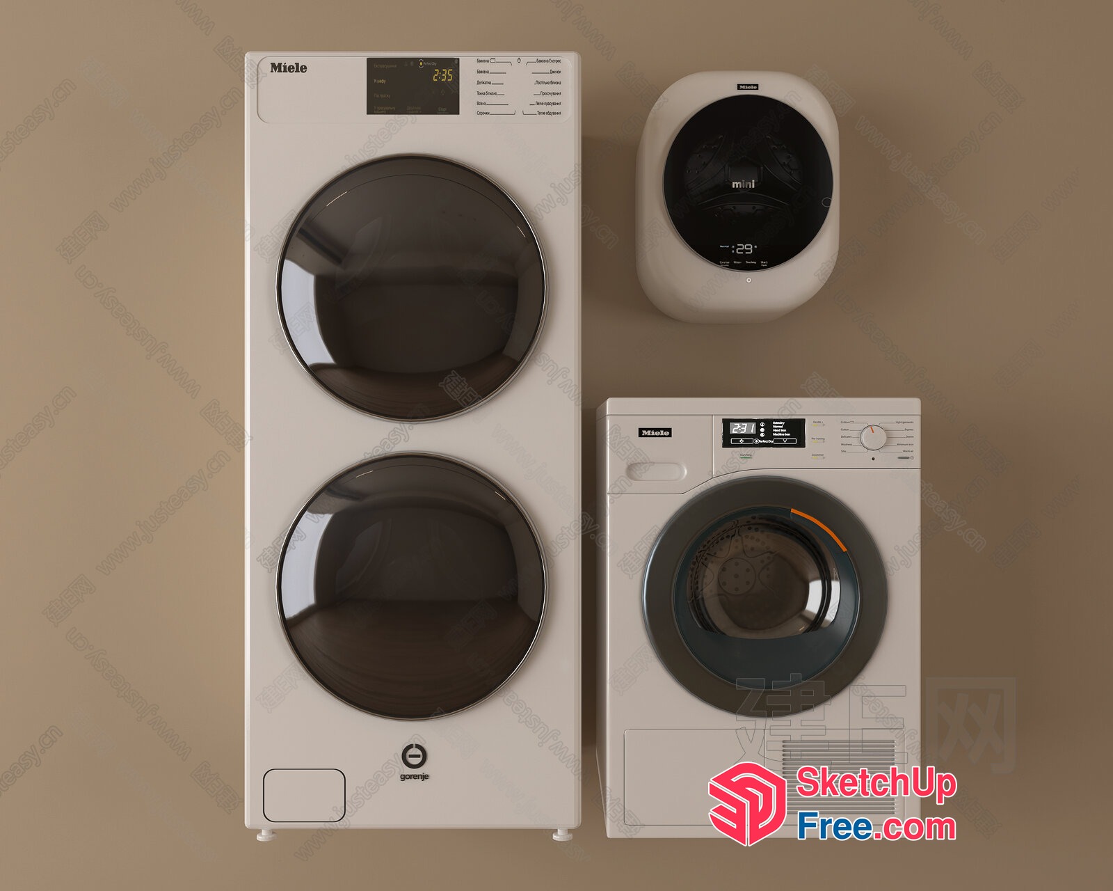 Miele Washer And Dryer Set 3D SketchUp File