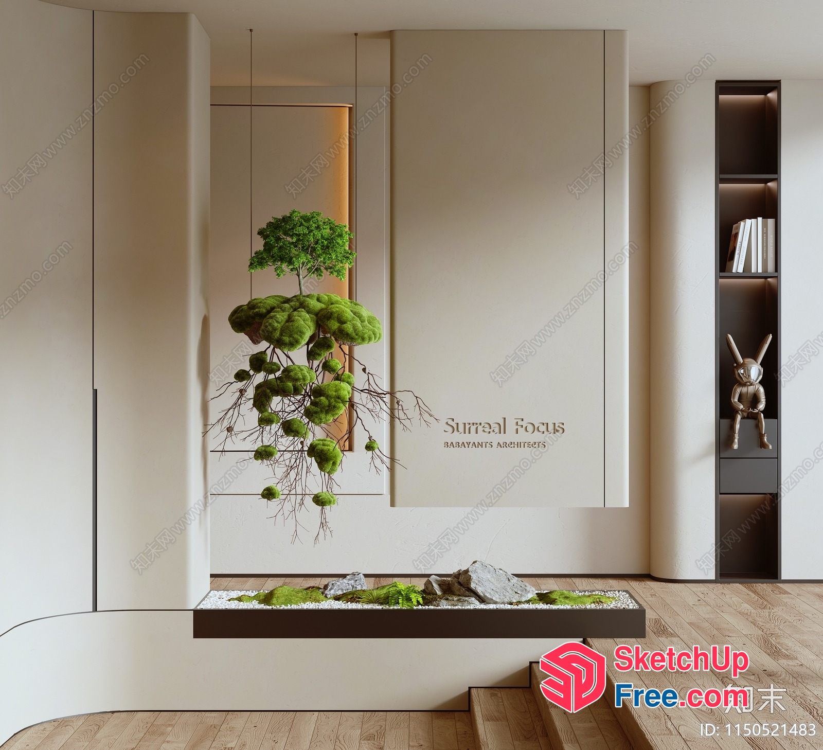 Surreal Focus Japanese Style Interior 3D SketchUp File