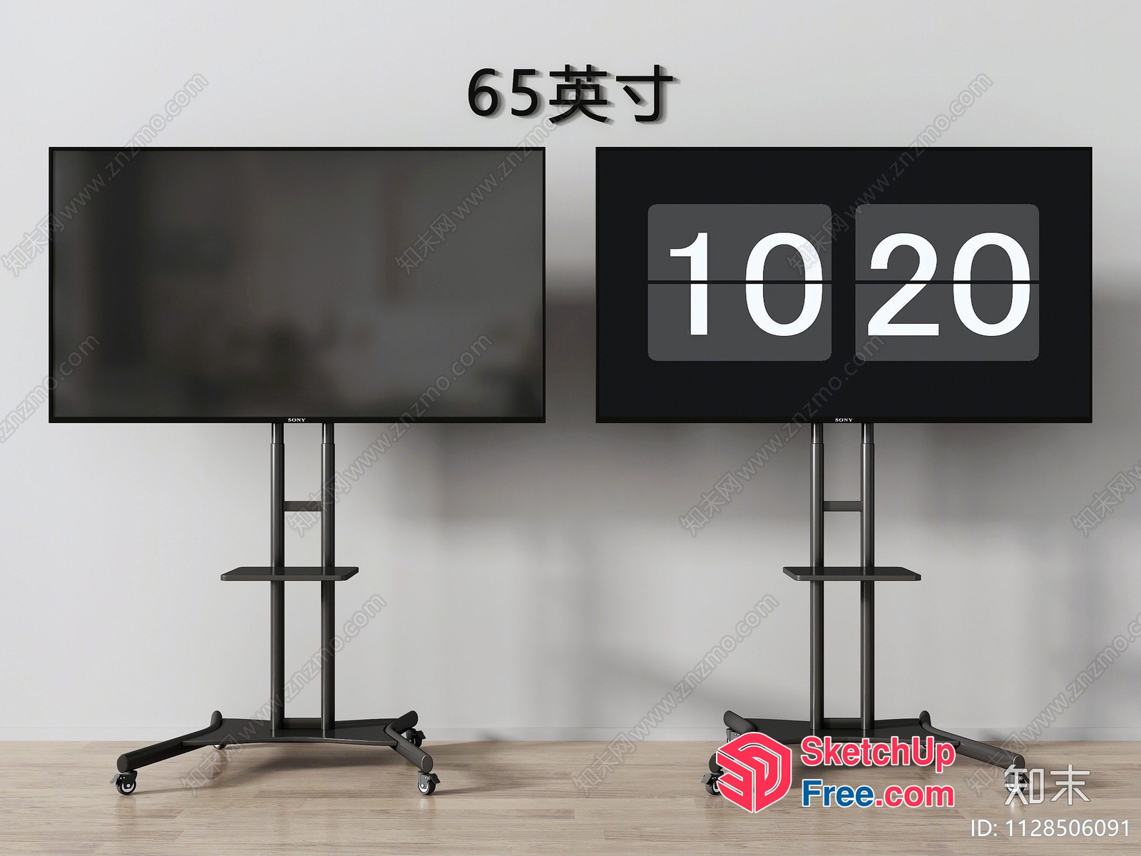 Two Black Tv Stands With Modern Designs 3D SketchUp File