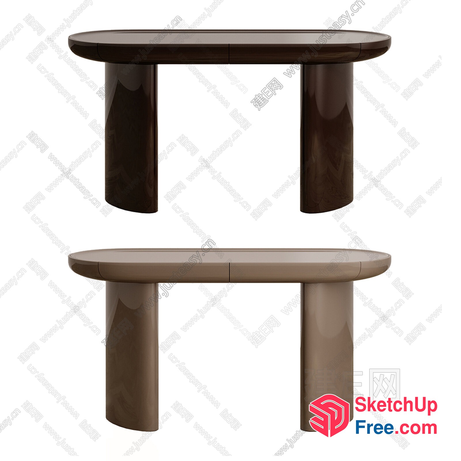 Modern Minimalist Console Table 3D SketchUp File