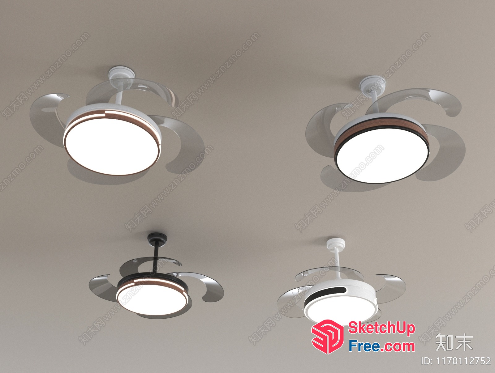 Modern Ceiling Light Fixtures 3D SketchUp File