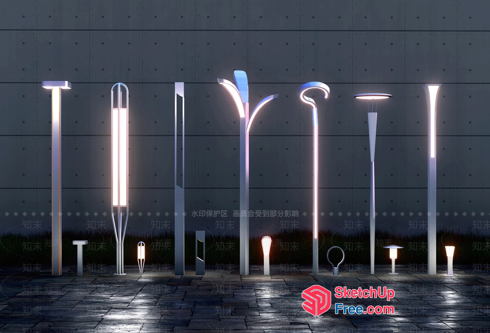 Outdoor Lighting Collection 3D SketchUp File