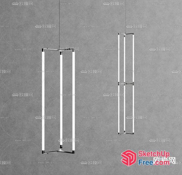 Minimalist Led Light Fixtures For Modern Interior Design 3D SketchUp File