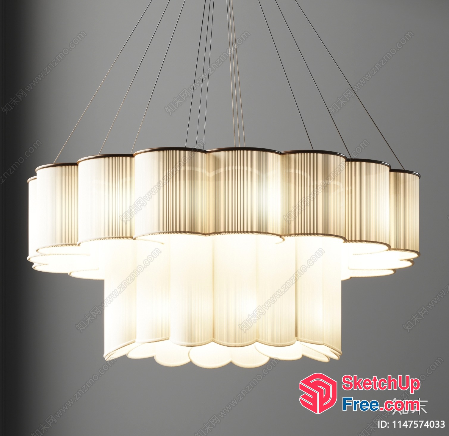 Elegant And Sophisticated Modern Chandelier 3D SketchUp File