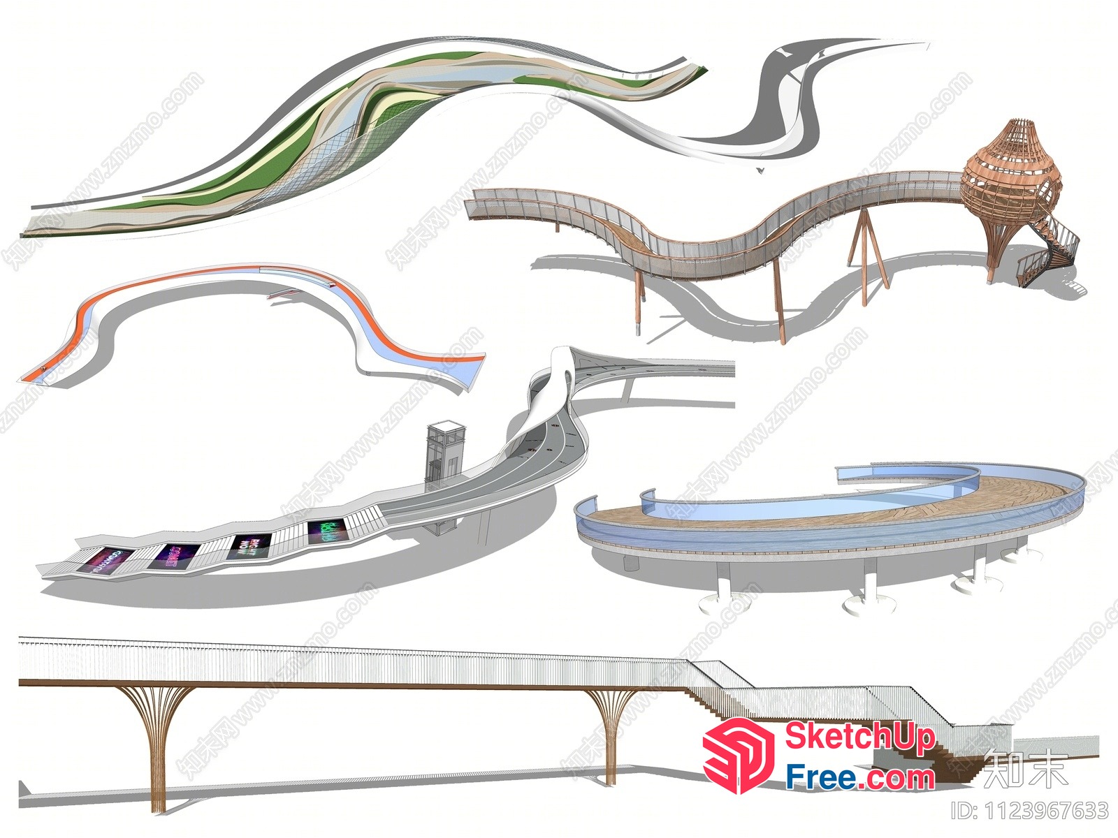 Modern Staircase And Railing Design 3D SketchUp File
