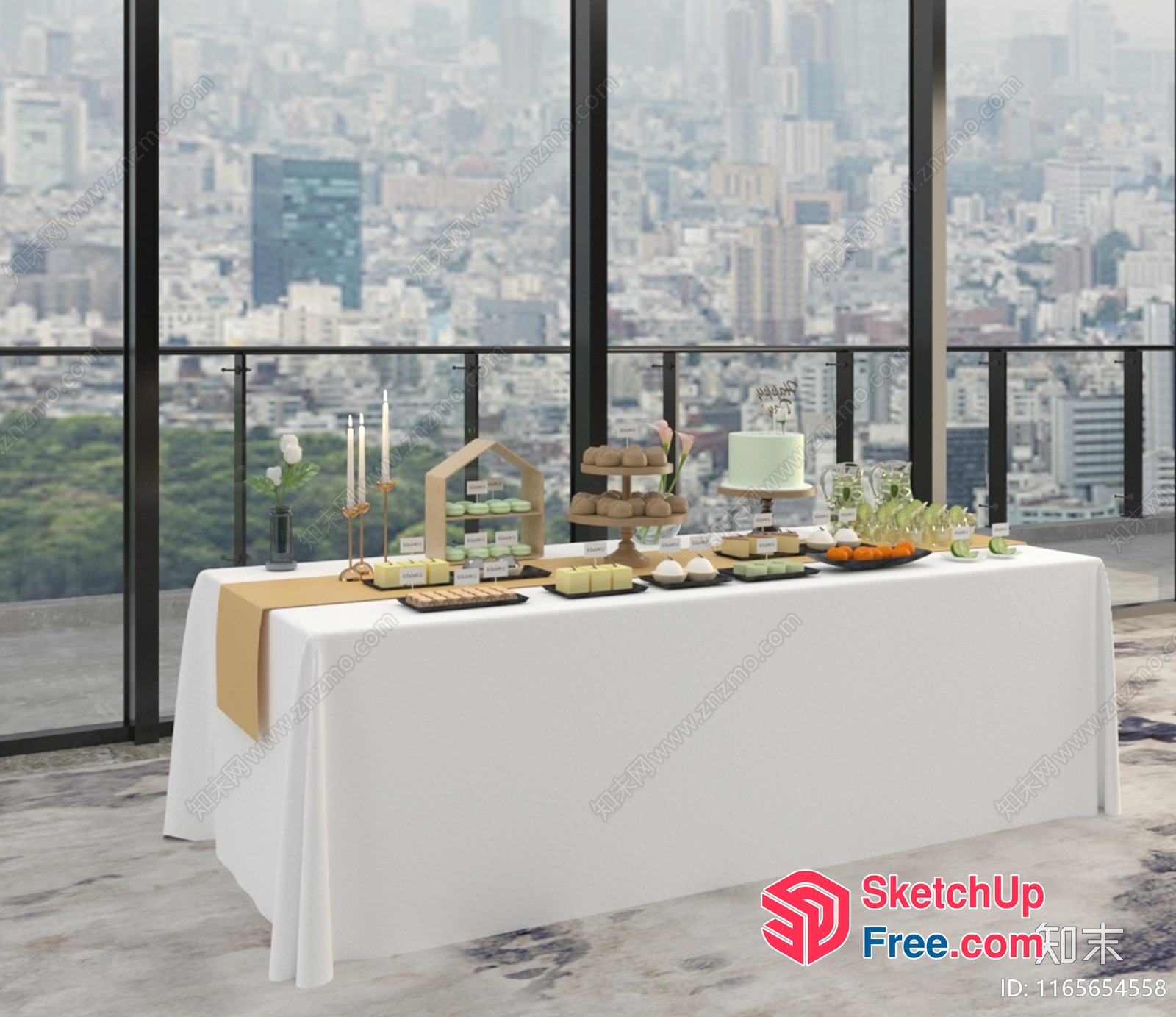 A Luxurious High-Rise Building'S Elegant Interior 3D SketchUp File