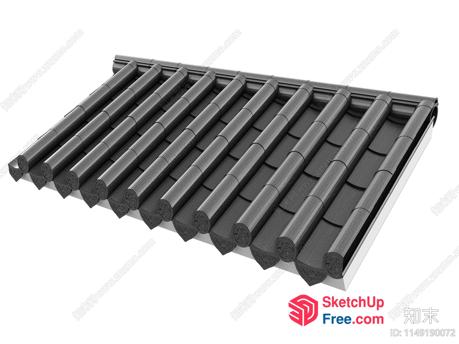 Roof Synthesis With Classic Moulding 3D SketchUp File