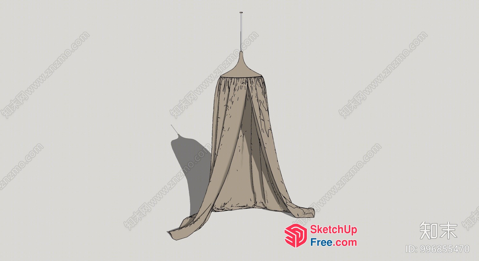Hanging Bed Curtain 3D SketchUp File