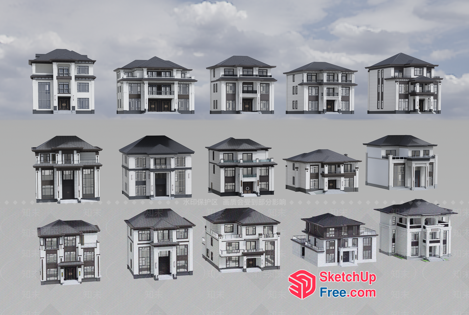 3D Models Of Various Houses 3D SketchUp File