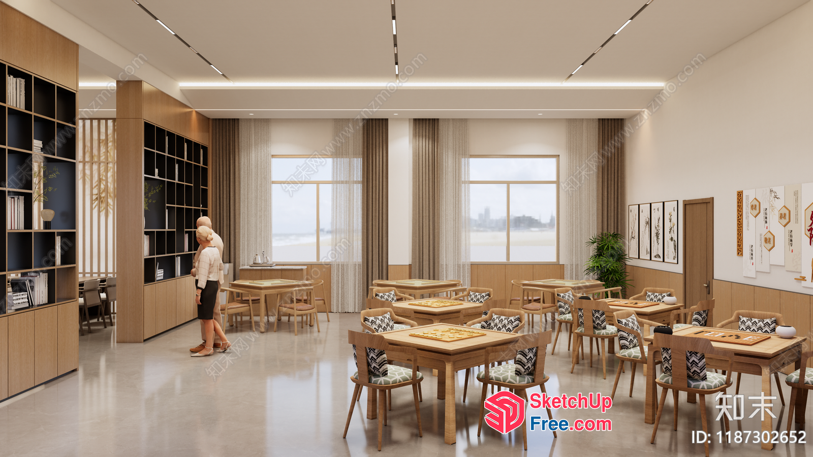 Modern And Elegant Dining Room Interior 3D SketchUp File