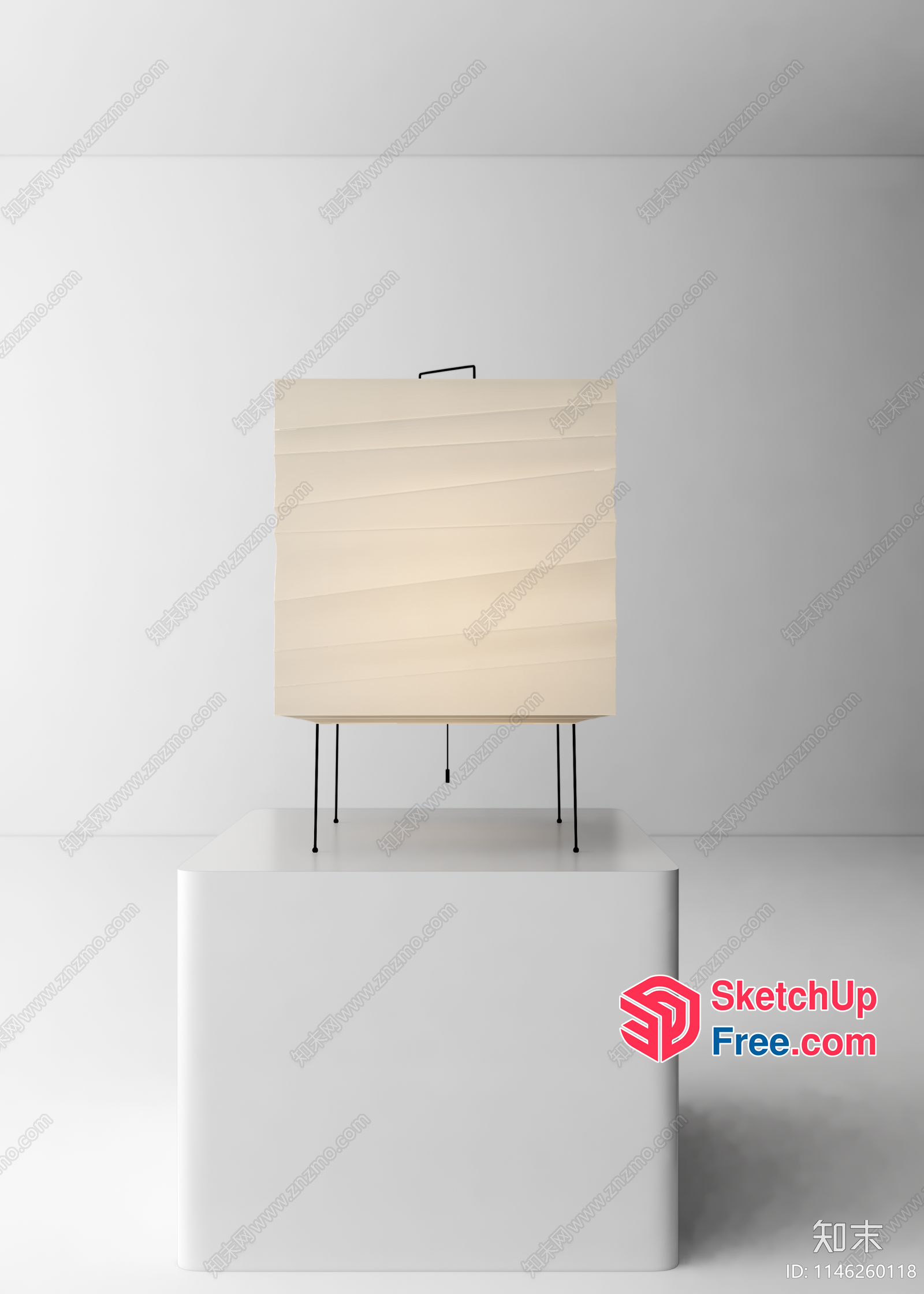 Modern Minimalist Japanese Style Room 3D SketchUp File