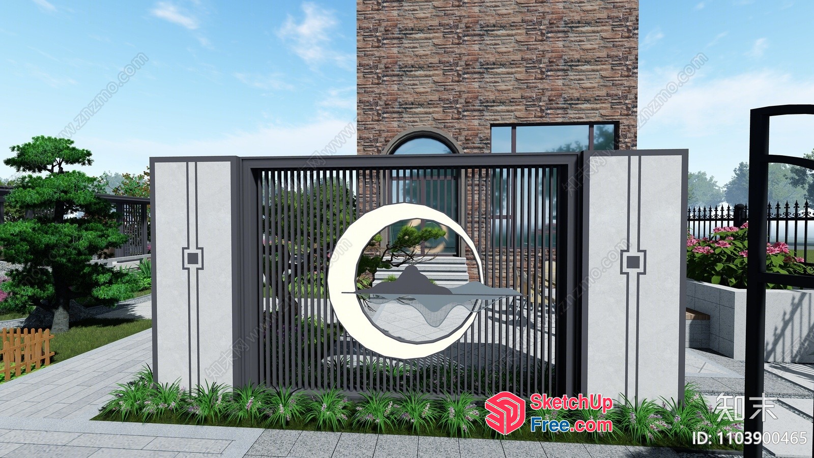 Japanese Style Garden Gate 3D SketchUp File