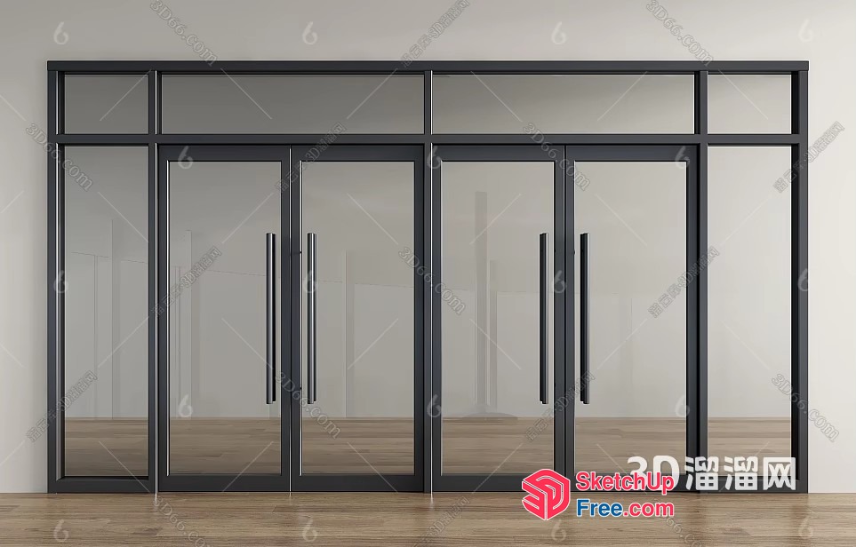 Glass Curtain Wall 3D SketchUp File