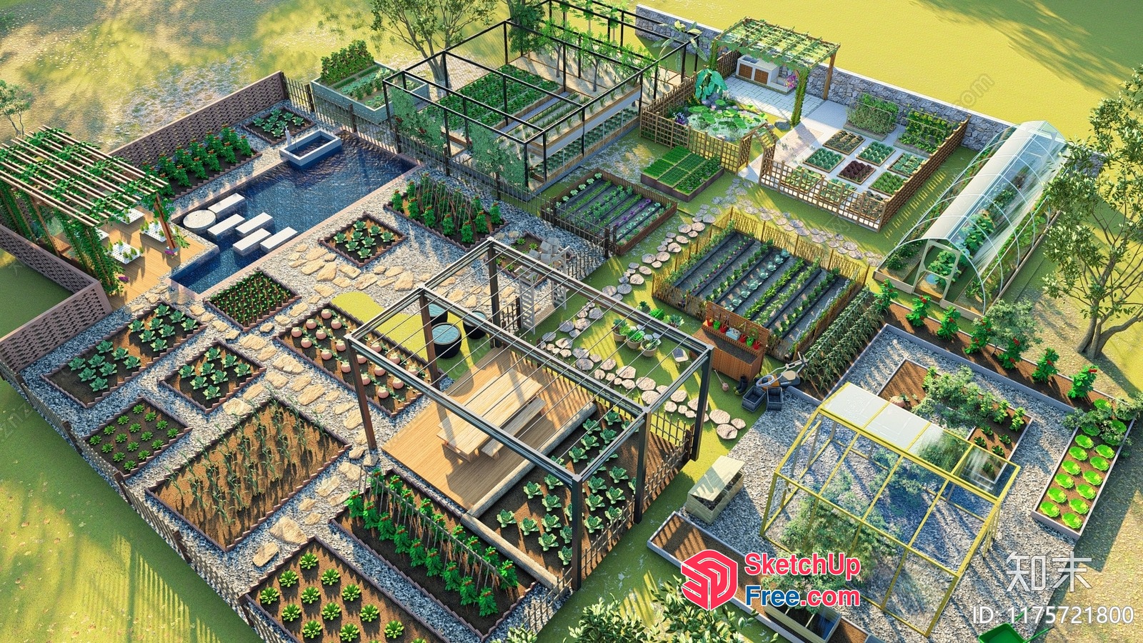 Luxurious Outdoor Oasis Garden 3D SketchUp File