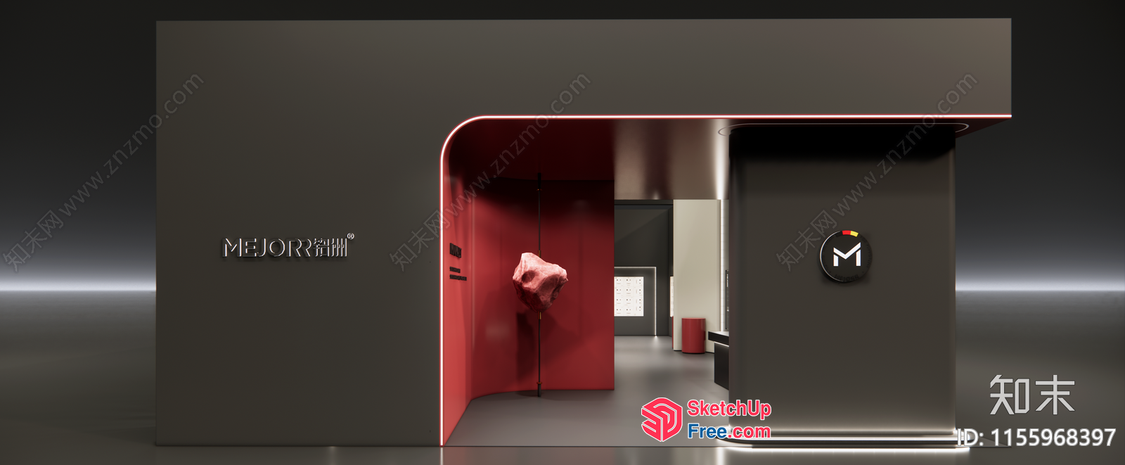 Modern And Sleek Commercial Street Cladding 3D SketchUp File