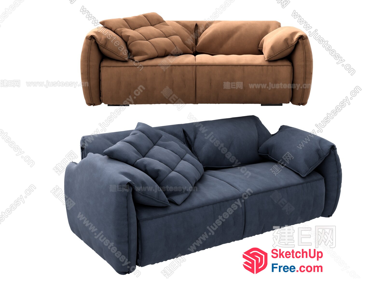 Stylish Modern Sofa Set 3D SketchUp File