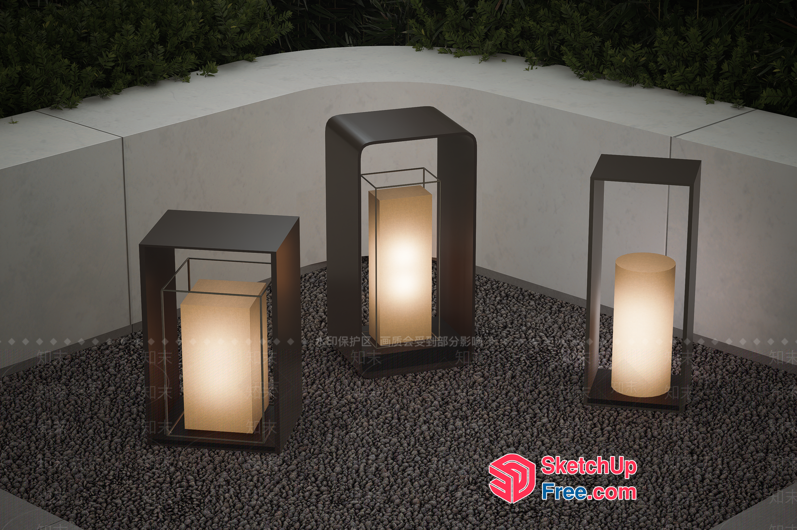 Modern Outdoor Lanterns 3D SketchUp File