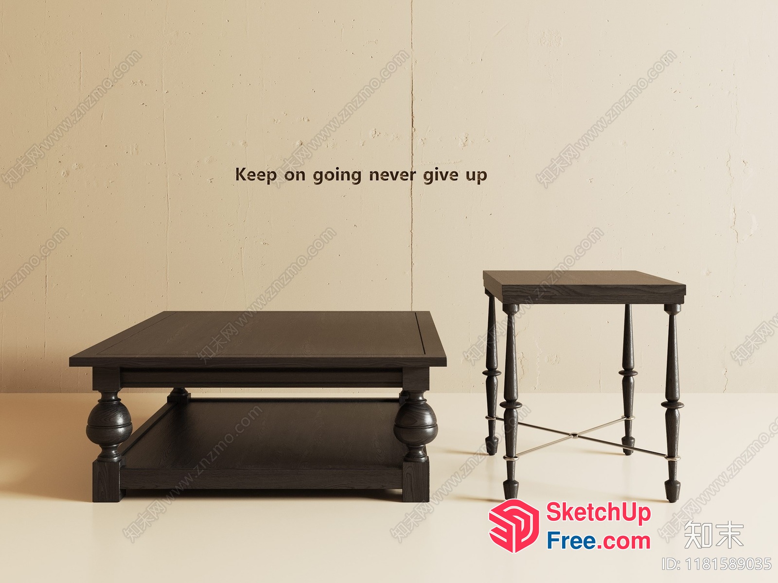 Motivational Message On Minimalist Furniture 3D SketchUp File
