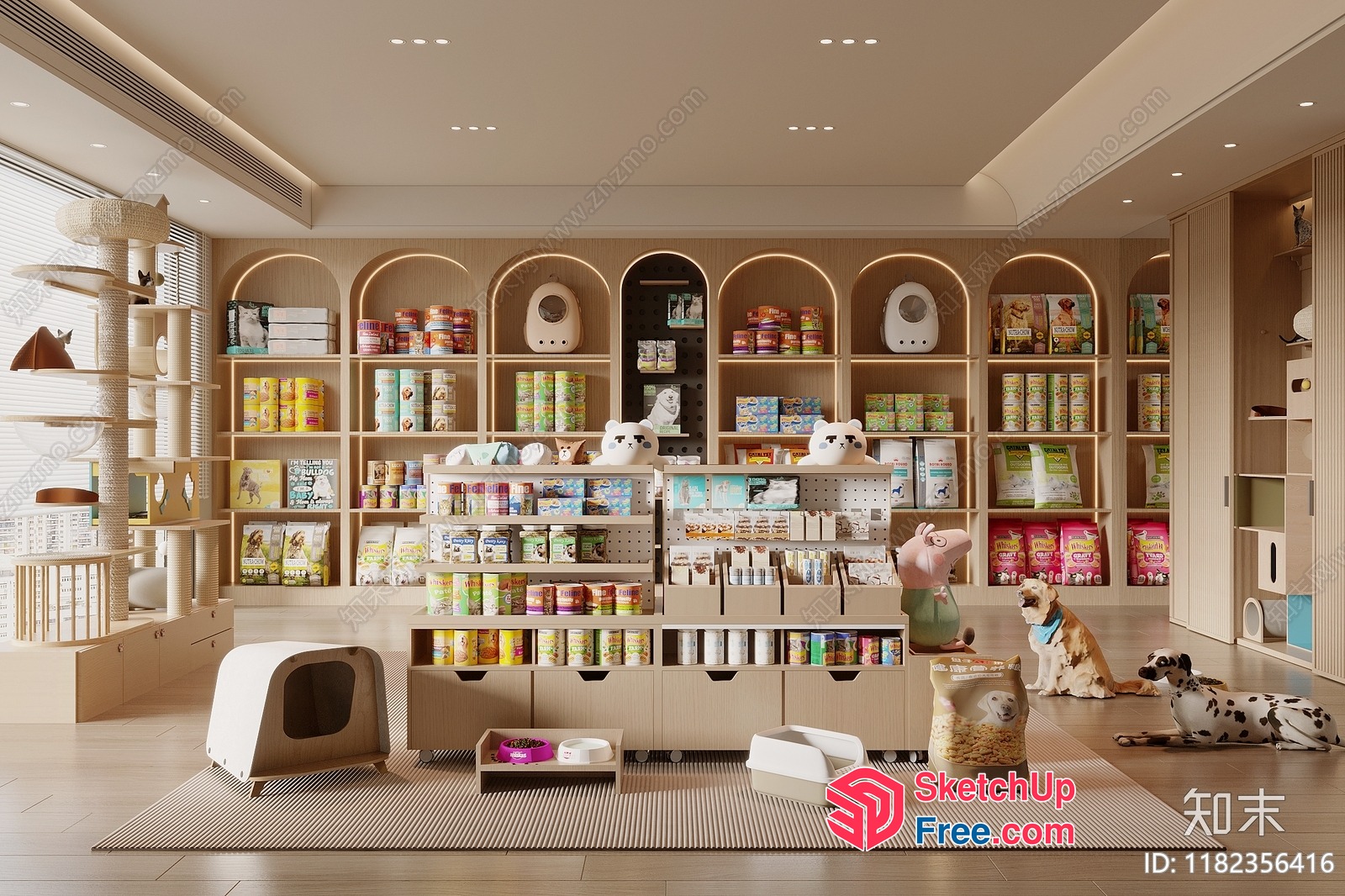 Modern Pet Store Interior With Animal Decor 3D SketchUp File