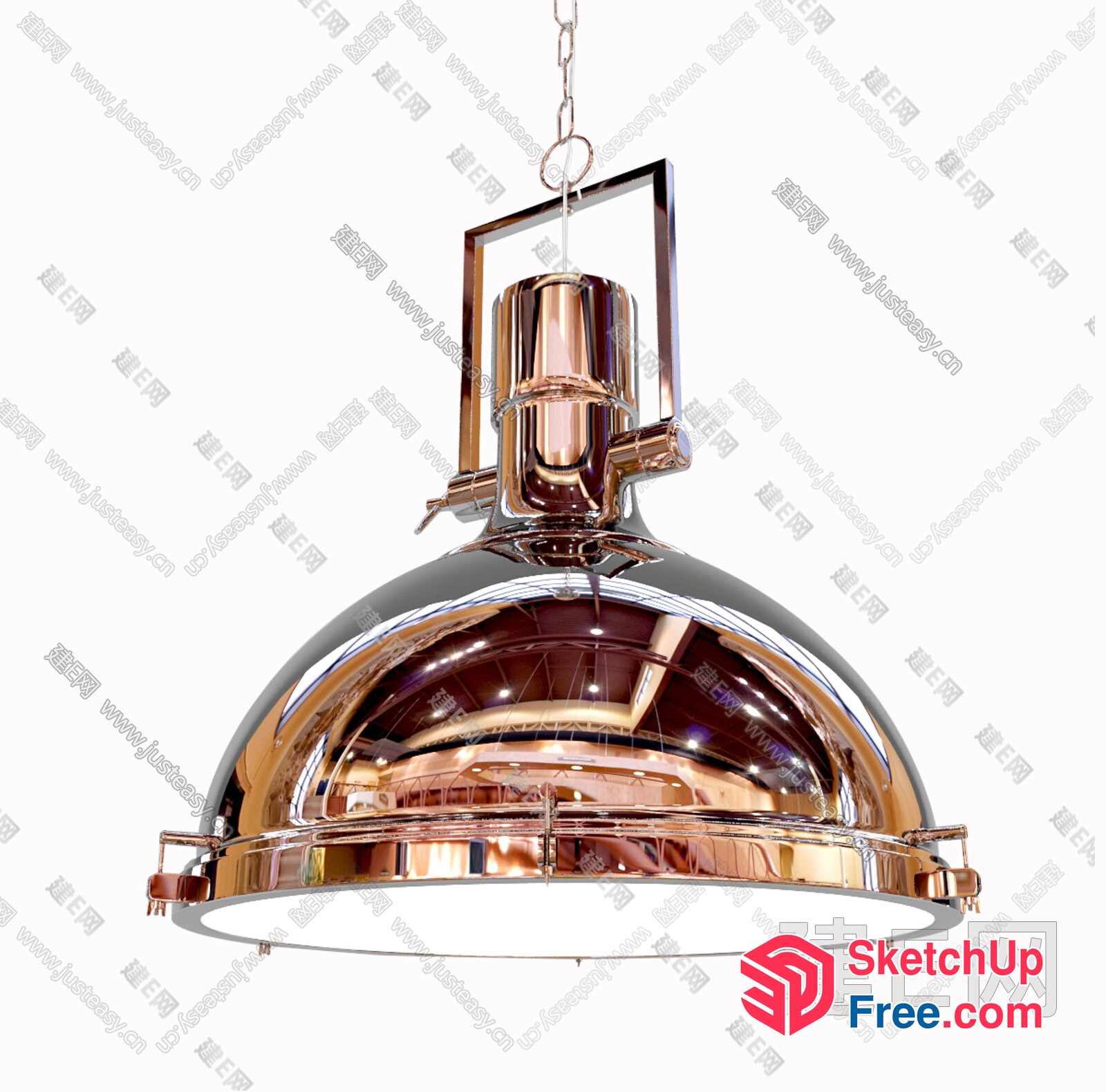 Sleek Modern Pendant Light Fixture 3D SketchUp File