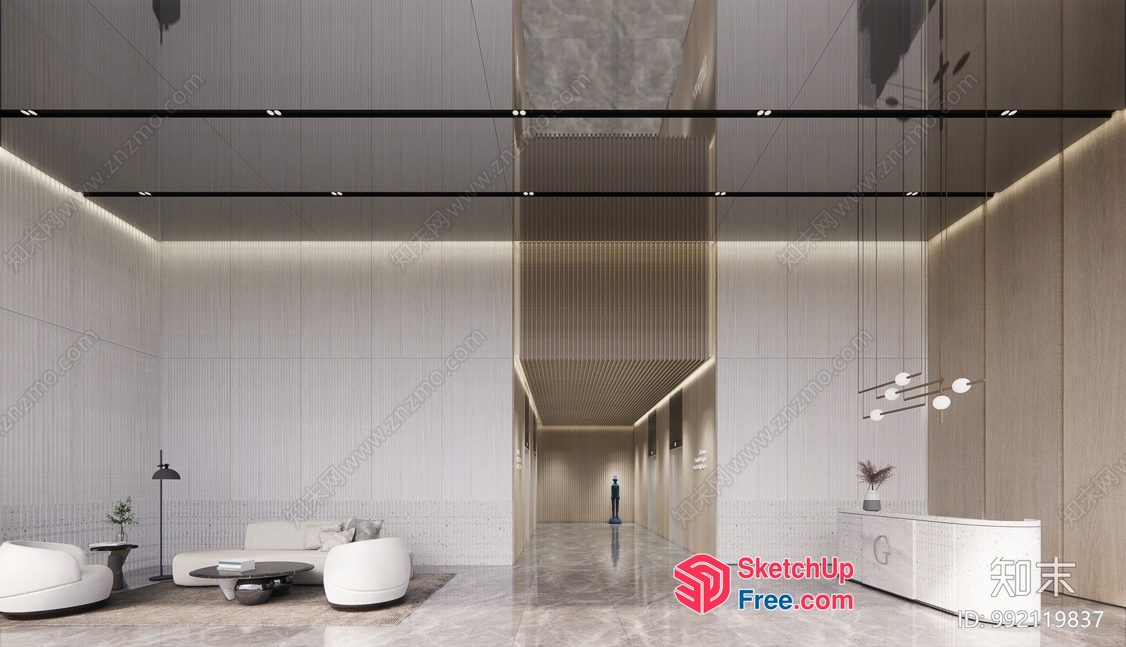 Modern Minimalist Interior Design 3D SketchUp File