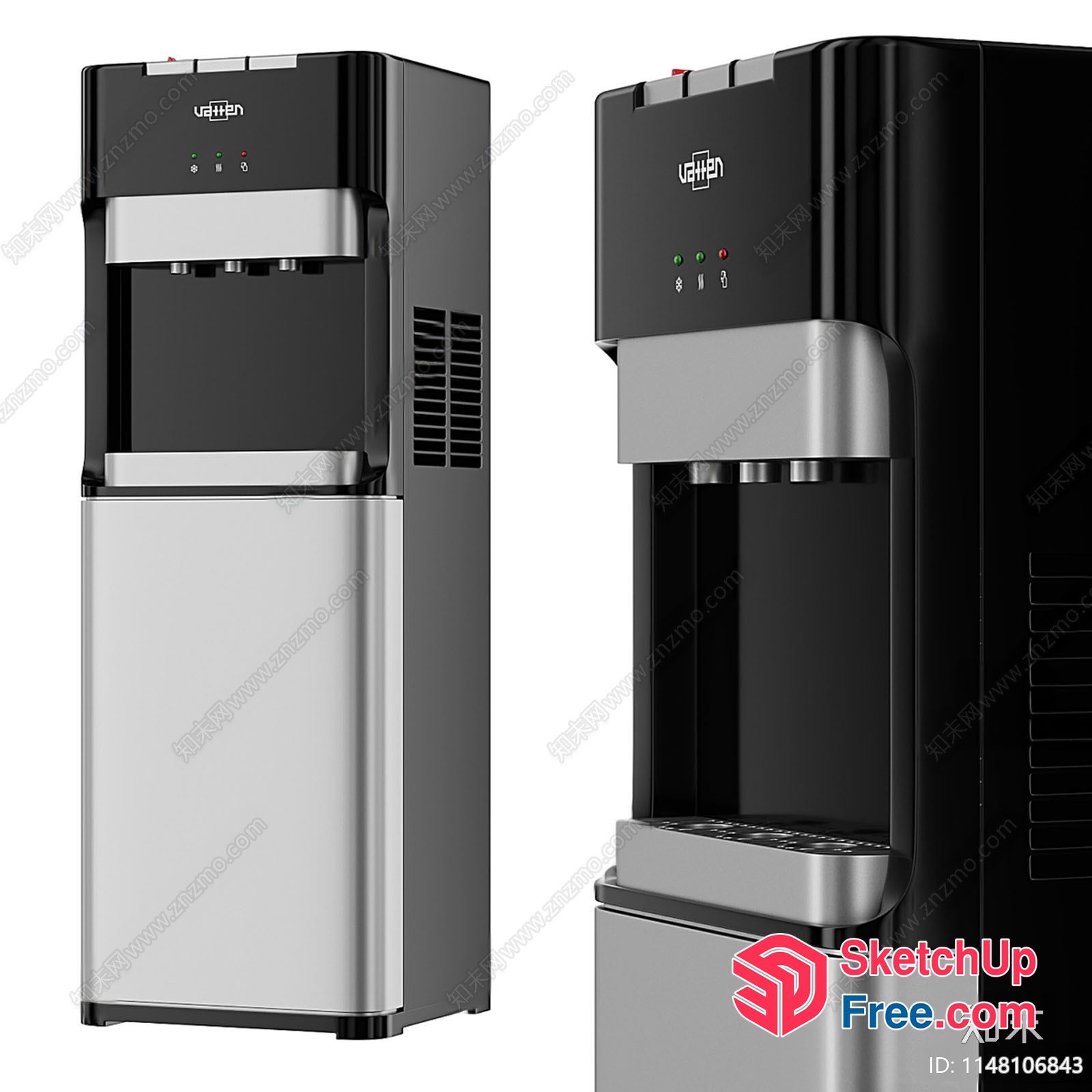 Modern Water Dispenser With Sleek Design And Led Display 3D SketchUp File